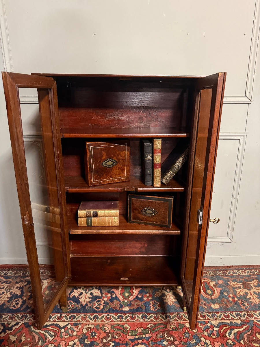 Petite vitrine en acajou d'époque XIXe. – Image 4