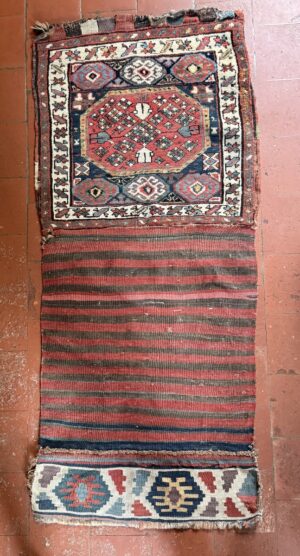 Tapis / Sac de selle kurde persan. Kurdistan Iran.