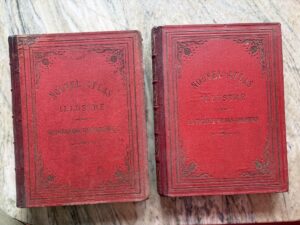Deux atlas : Géographie universelle et La France et ses colonies.
