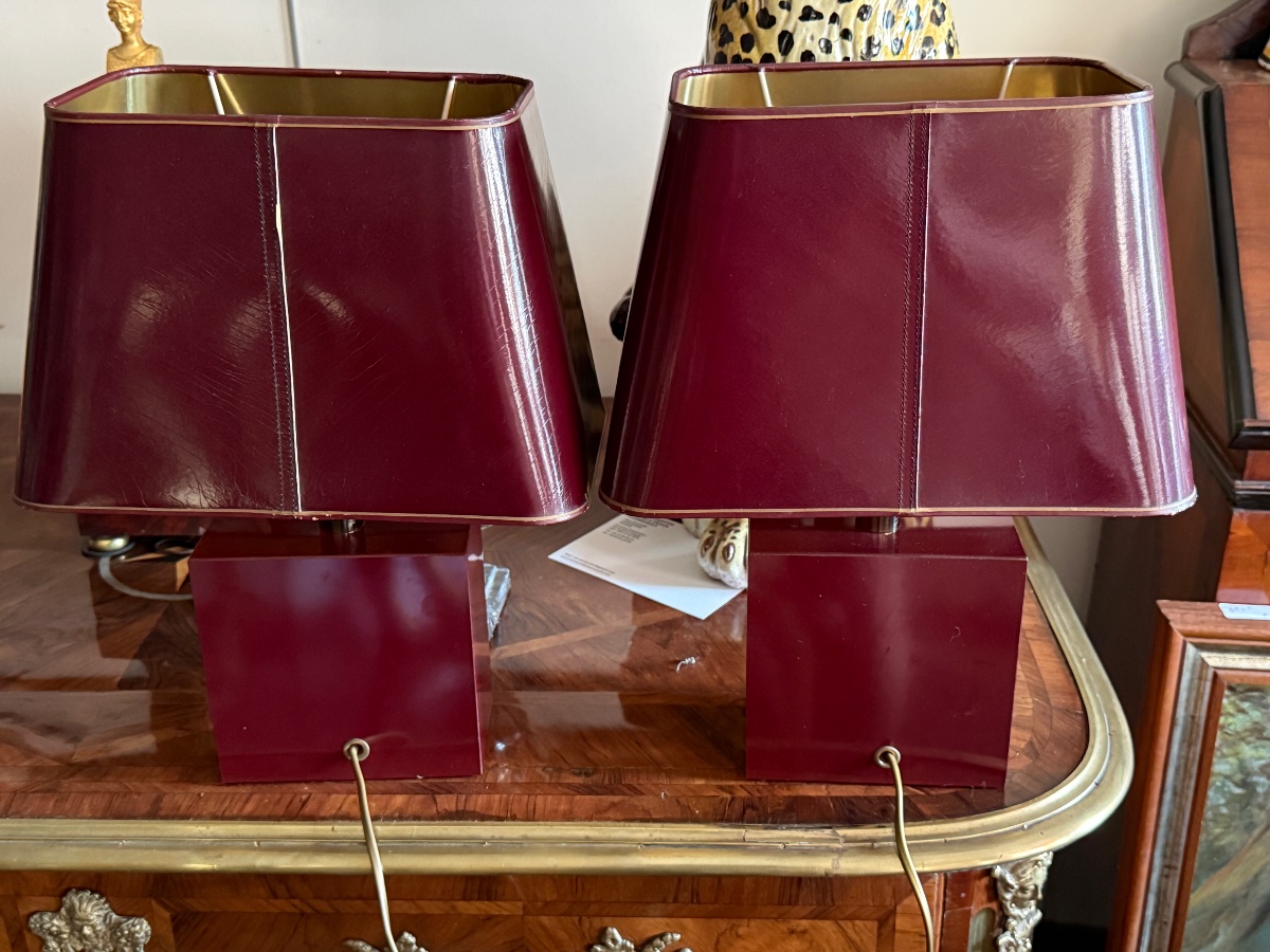 Paire de lampes Maison Dauphin d'époque Hollywood Regency. – Image 2