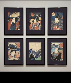 ENSEMBLES DE SIX ESTAMPES JAPONAISES UKIYOYO-E D'ÉPOQUE XIX ÈME.