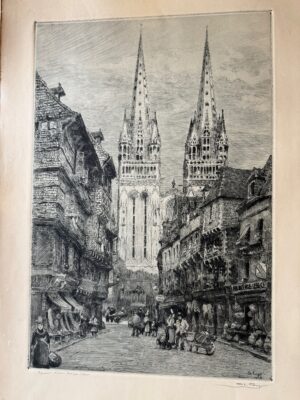 CHARLES FORGET (1886-1960 ) COLLECTION DE 15 EAUX- FORTES ORIGINALES. VUES DE FRANCE