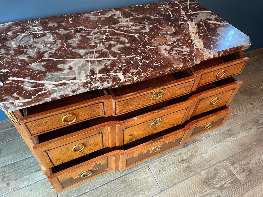 Commode de style Transition à décor de vases fleuris et potiches – Image 5