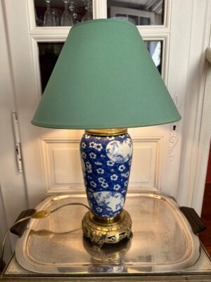 Lampe De Table, Porcelaine De Chine D’époque XIX ème.