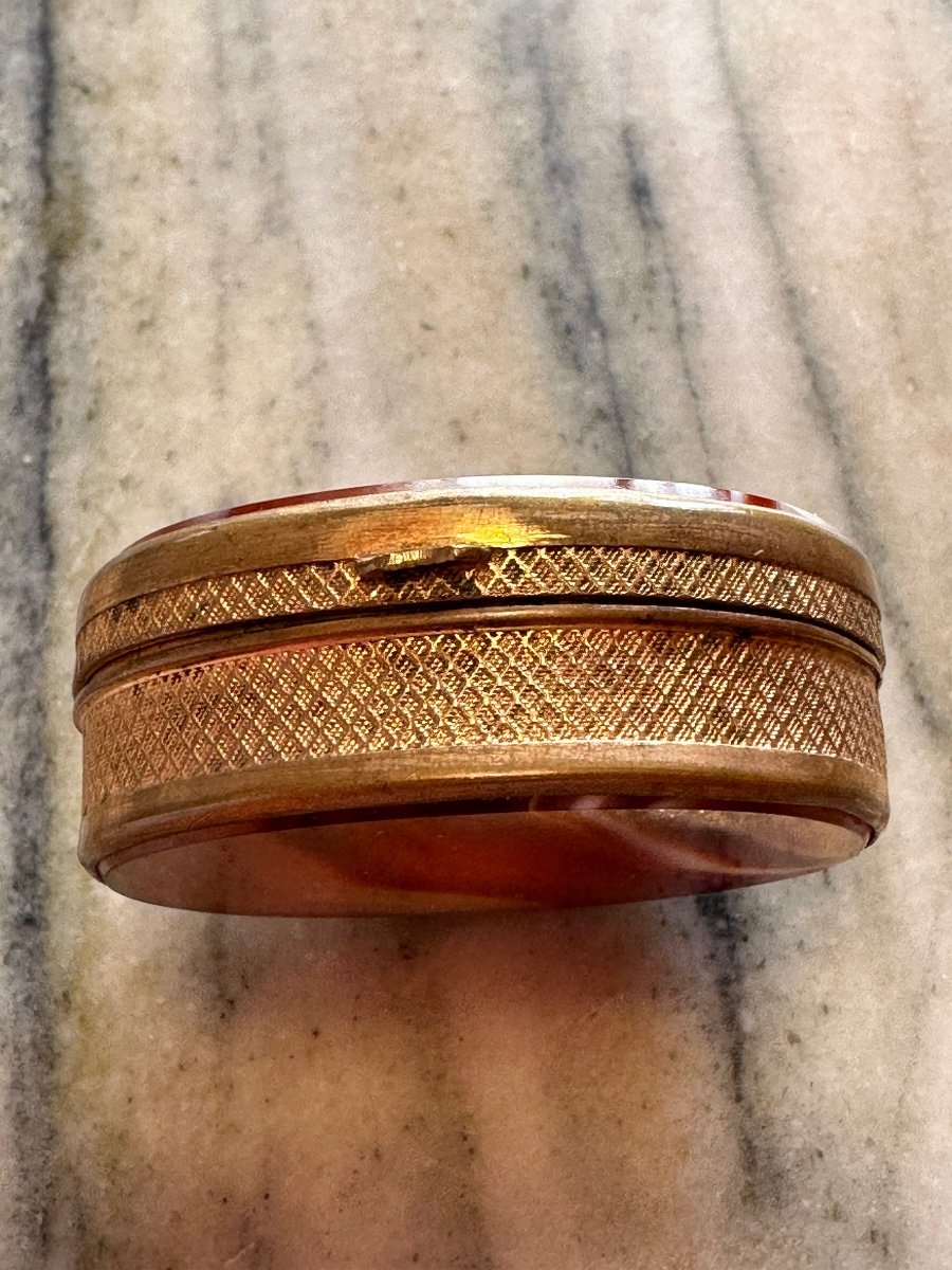Boite à Mouches Oeil De Tigre D’époque XIX ème. – Image 4