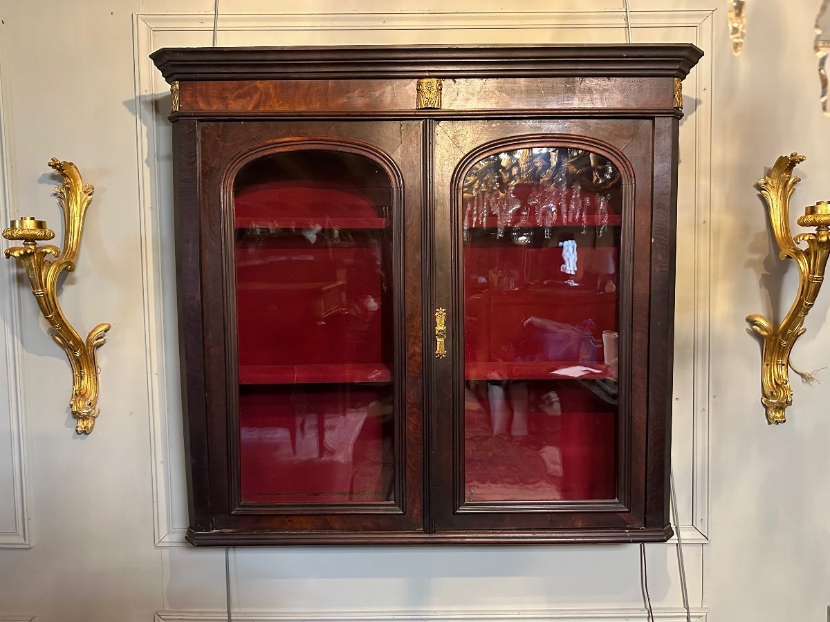 Bibus / vitrine D’époque Napoléon III En Acajou. – Image 6