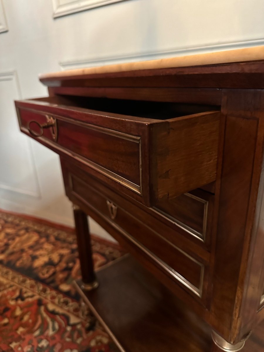 Table Chiffonnière / Chevet D’époque Louis XVI En Acajou. – Image 5