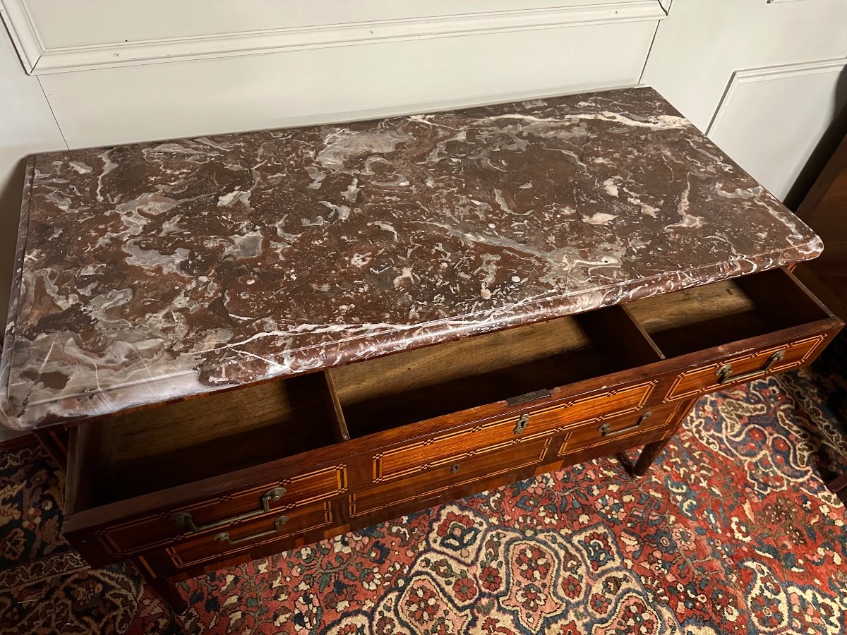 Commode D’époque Louis XVI En Marqueterie. – Image 5