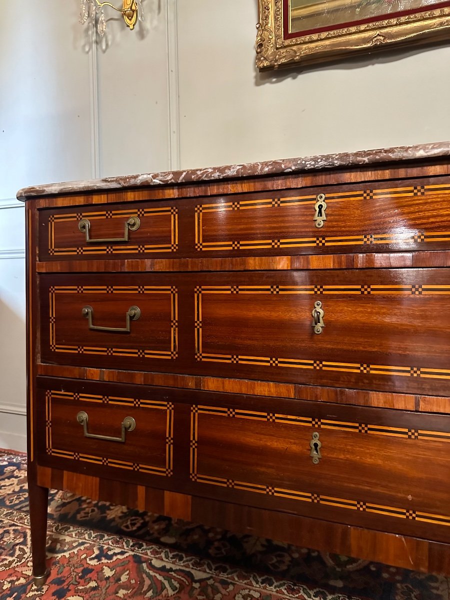 Commode D’époque Louis XVI En Marqueterie. – Image 6