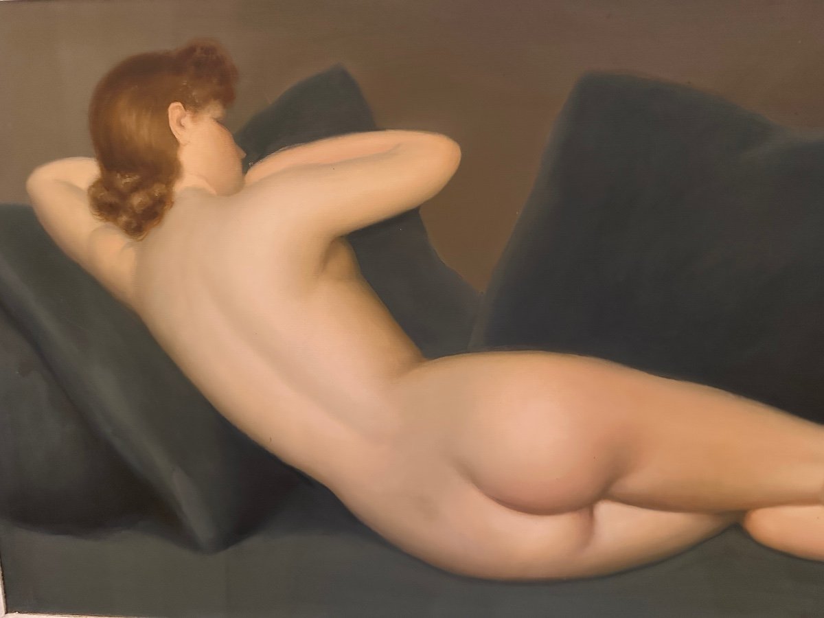 Nu Féminin « L’endormie » Hst Signée M. Briard XX ème. – Image 2