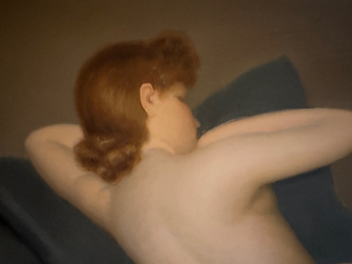Nu Féminin « L’endormie » Hst Signée M. Briard XX ème. – Image 3