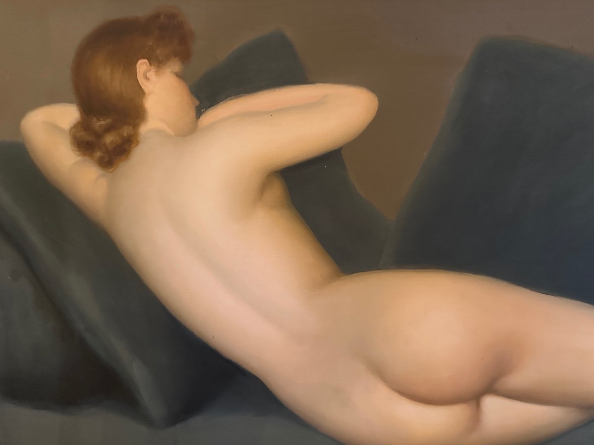 Nu Féminin « L’endormie » Hst Signée M. Briard XX ème. – Image 4