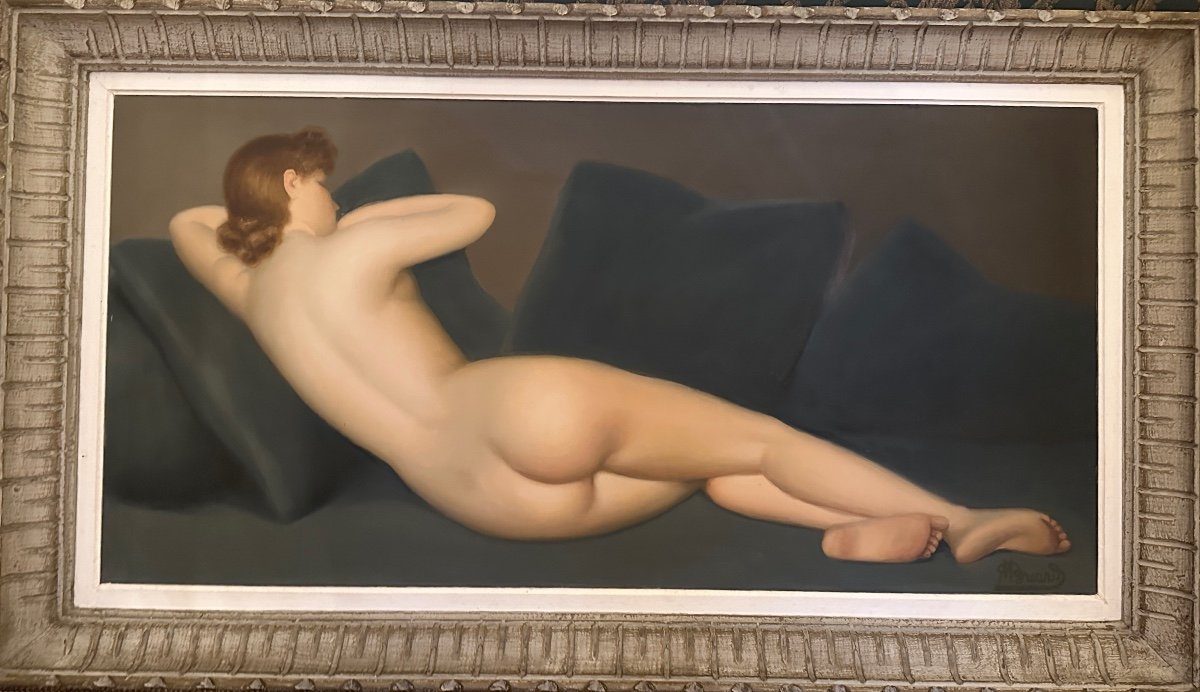 Nu Féminin « L’endormie » Hst Signée M. Briard XX ème.
