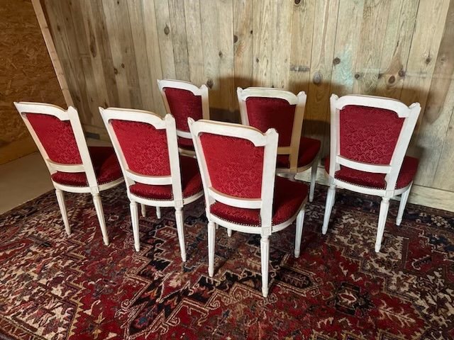 Suite De Six Chaises De Style Louis XVI. – Image 4
