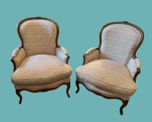 Paire de bergères Louis XV d'époque XVIIIe