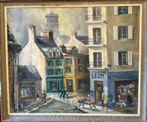 Le Pays De Léon, Finistère En Bretagne. Huile Sur Toile Milieu XX ème.