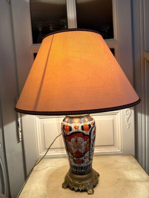 Lampe Porcelaine D’ Imari (japon ) XIX ème.