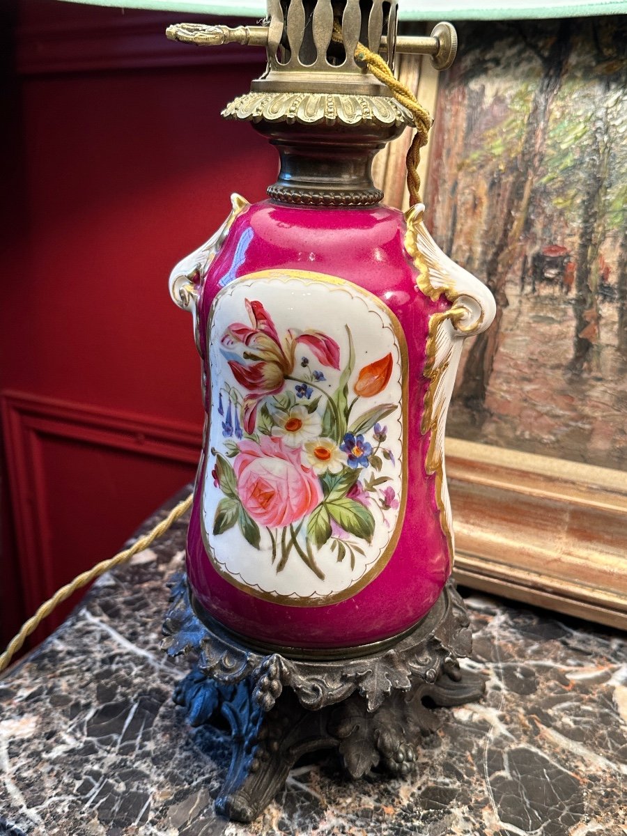 Paire de lampes en porcelaine de Paris du XIXe siècle – Image 3