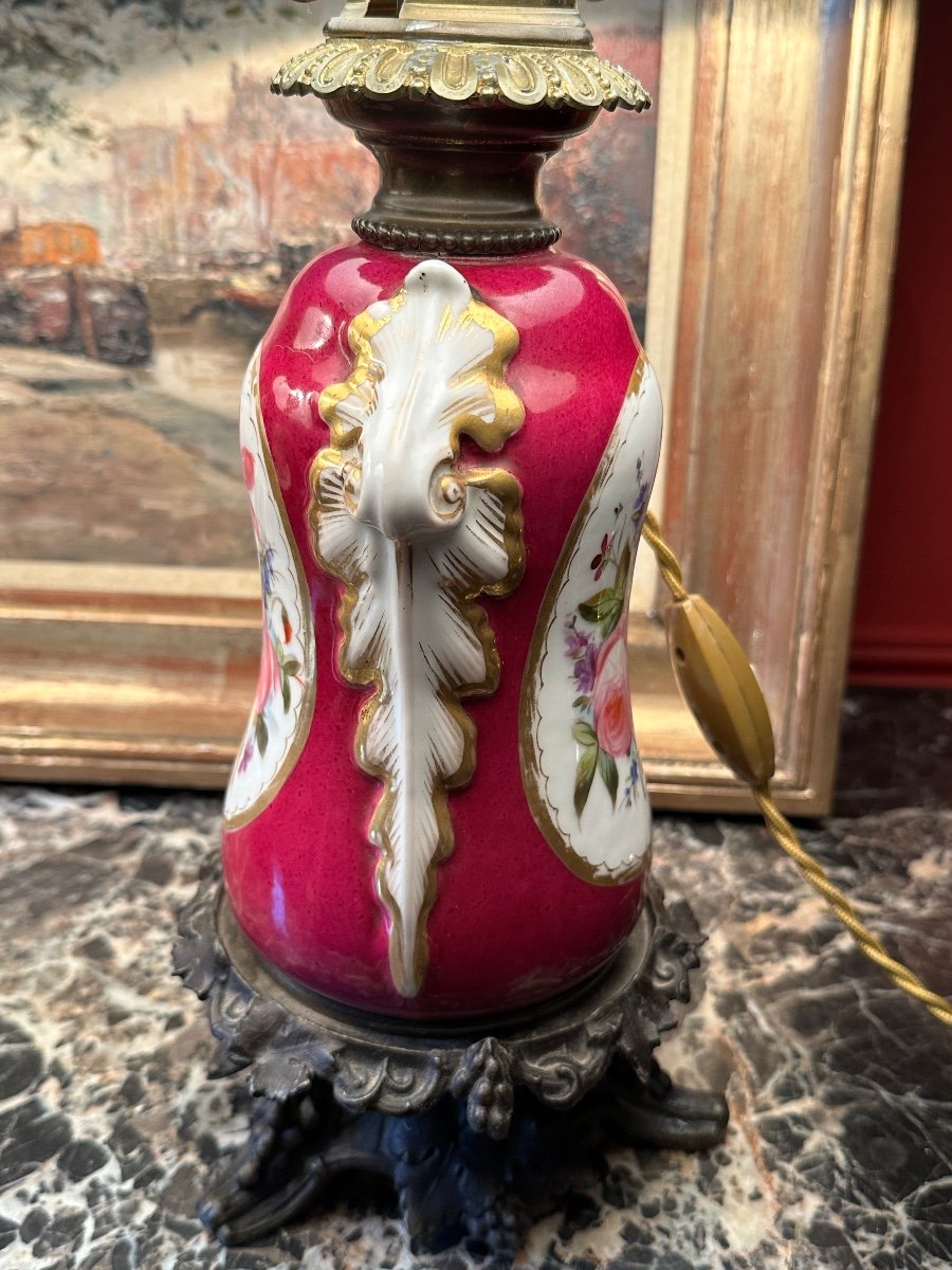 Paire de lampes en porcelaine de Paris du XIXe siècle – Image 4