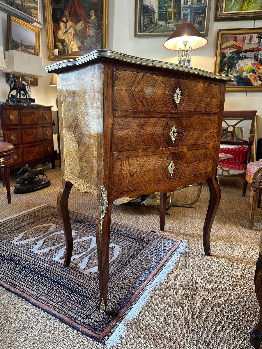 Commode De Style Louis XV En Marqueterie. – Image 2