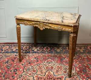 Table à gibier de style Louis XVI en bois doré