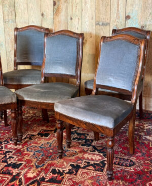 Suite de cinq chaises d’époque Louis-Philippe en palissandre
