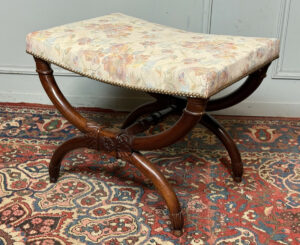 Tabouret curule Empire en acajou