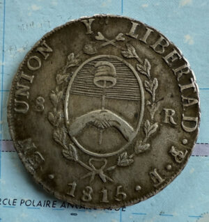 Pièce en argent Argentine, Río de la Plata, 8 réaux
