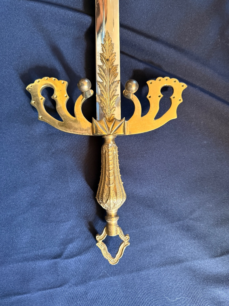 Paire d’appliques en forme d’épées d’époque Hollywood Regency – Image 4