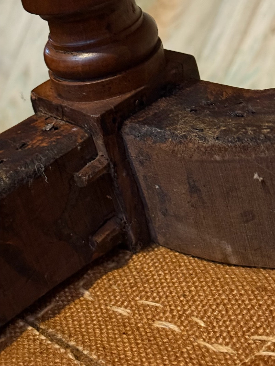 Paire de bergères gondoles d’époque Louis XVI en bois naturel – Image 8
