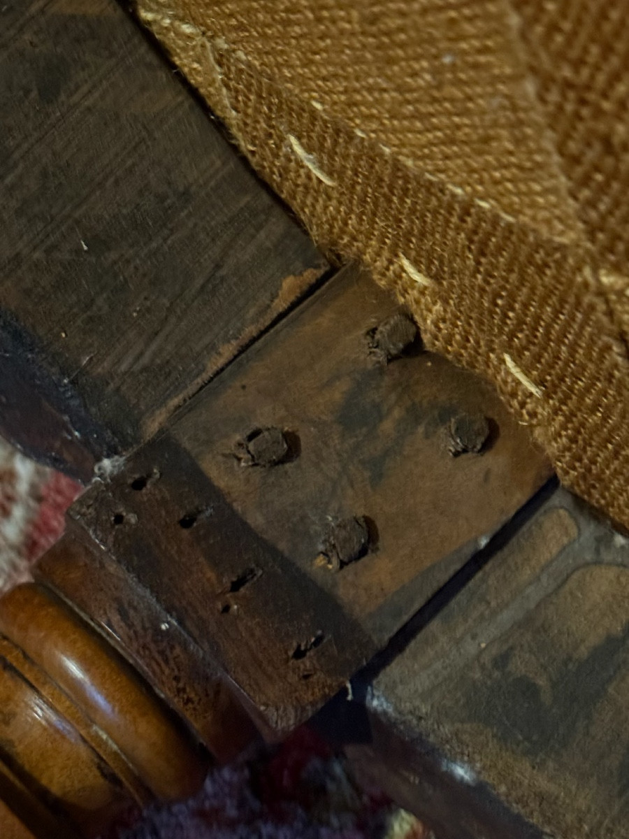 Paire de bergères gondoles d’époque Louis XVI en bois naturel – Image 9