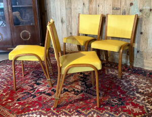 Steiner Bow-Wood – Suite de quatre chaises en frêne courbé