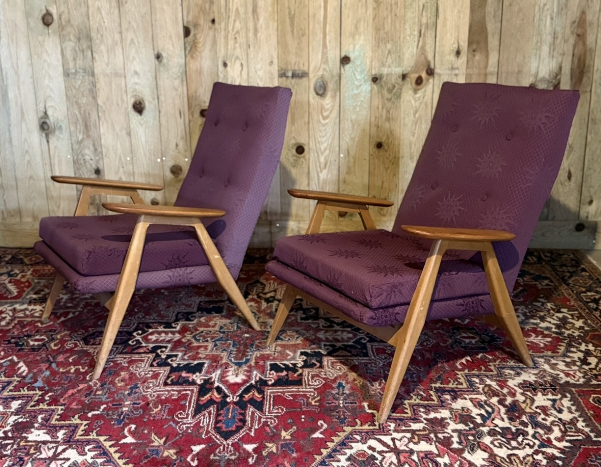 Steiner – Paire de fauteuils SK640 par Pierre Guariche, vers 1950