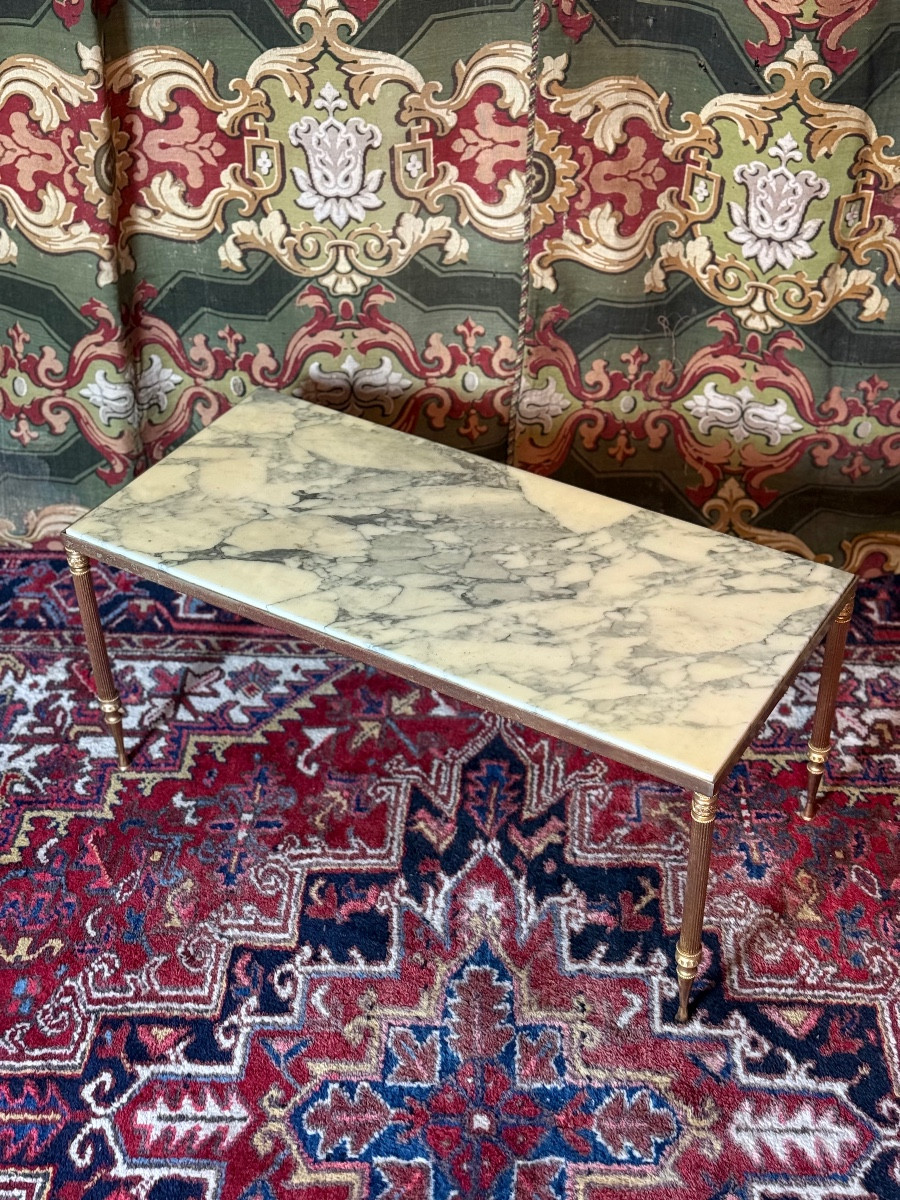 Table basse en bronze doré, style Maison Baguès – Image 5