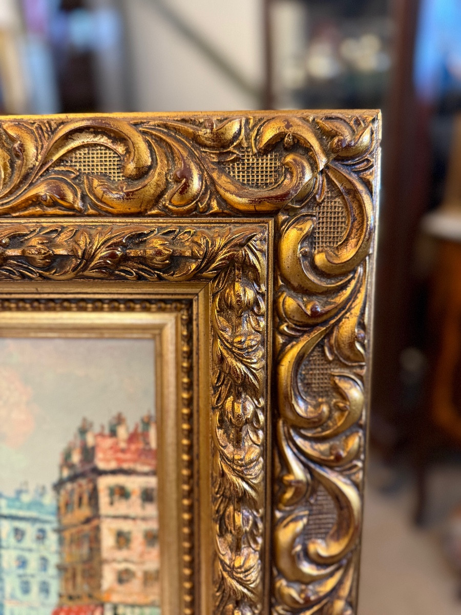Huile sur toile, vue de Paris, époque XXe – Image 5