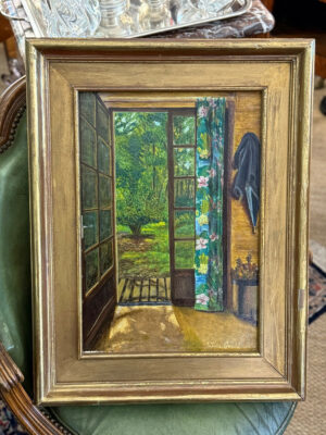 Peinture paysage - Perspective de clairière en Normandie