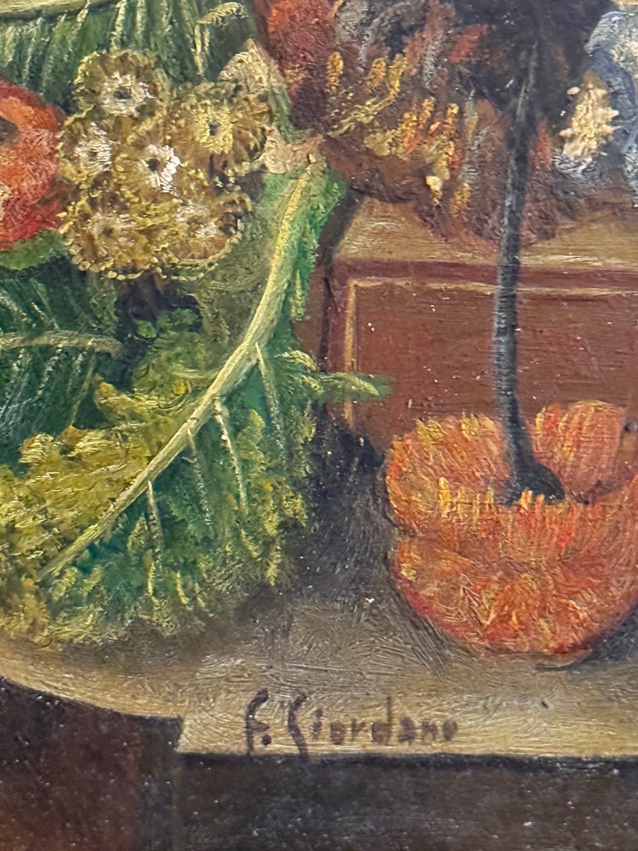 Nature morte dans le goût du XVIIIe siècle – huile sur panneau – Image 3