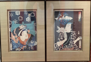 Toyohara Kunichika – Paire d'estampes Ukiyo-e sur bois