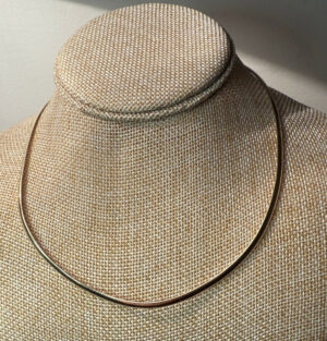 Collier ruban souple or blanc et or jaune