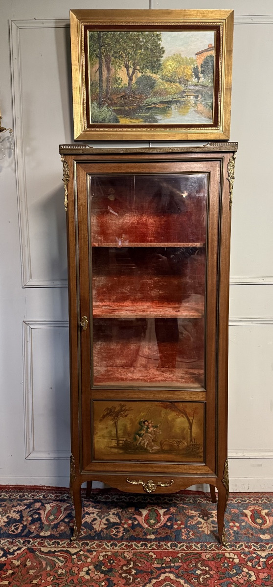 Vitrine / argentier de style Transition au vernis Martin – Image 7