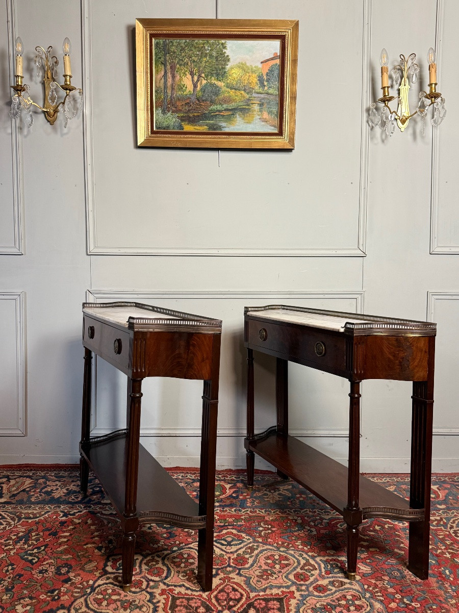 Paire de consoles Louis XVI – Image 7