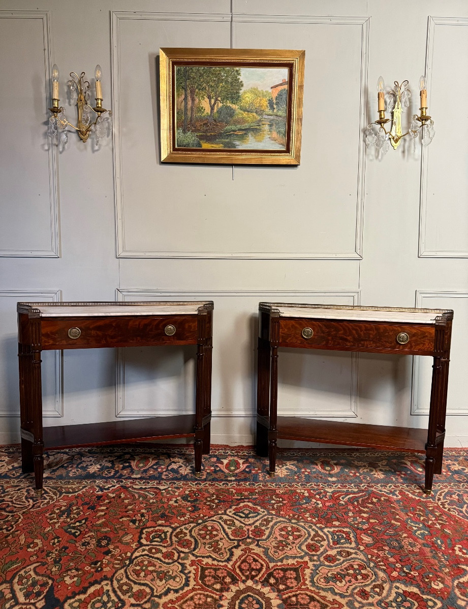 Paire de consoles Louis XVI