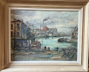 La Seine à l'île Saint Denis près de Paris FRANCE.