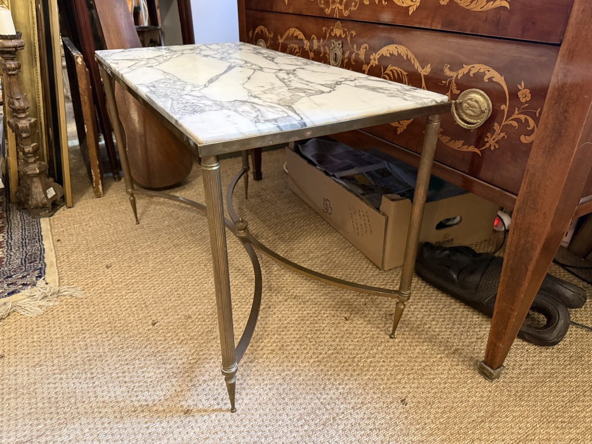 Table basse laiton et marbre – Image 2