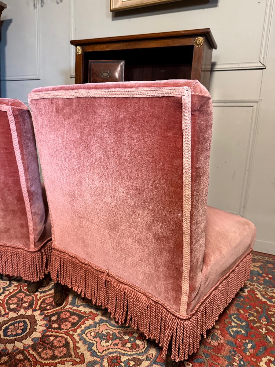 Paire de chauffeuses d'époque Napoléon III – Image 3