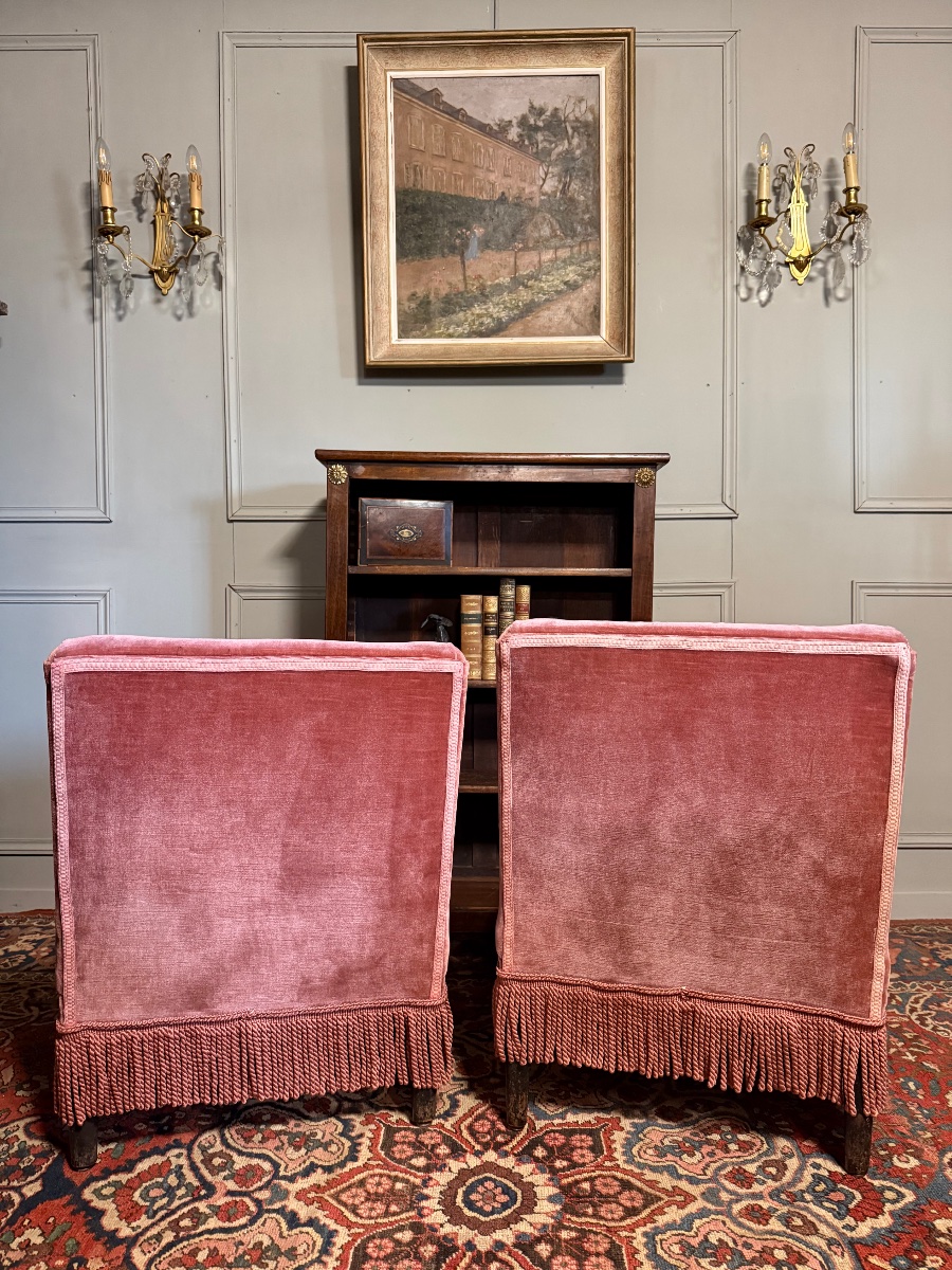 Paire de chauffeuses d'époque Napoléon III – Image 5