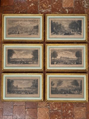 Ensemble de 6 gravures XVIIIe de Jacques Rigaud