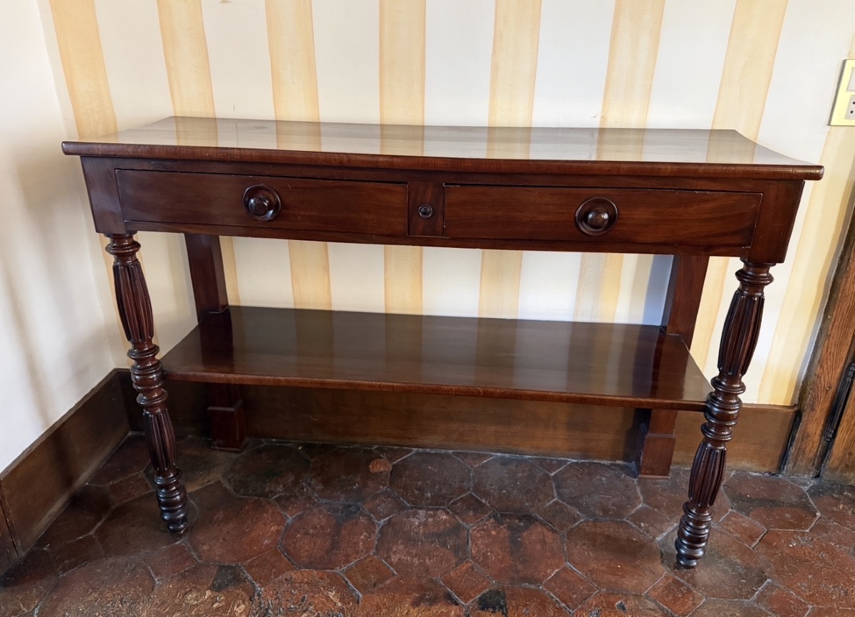 Console-desserte en acajou d’époque XIXe siècle