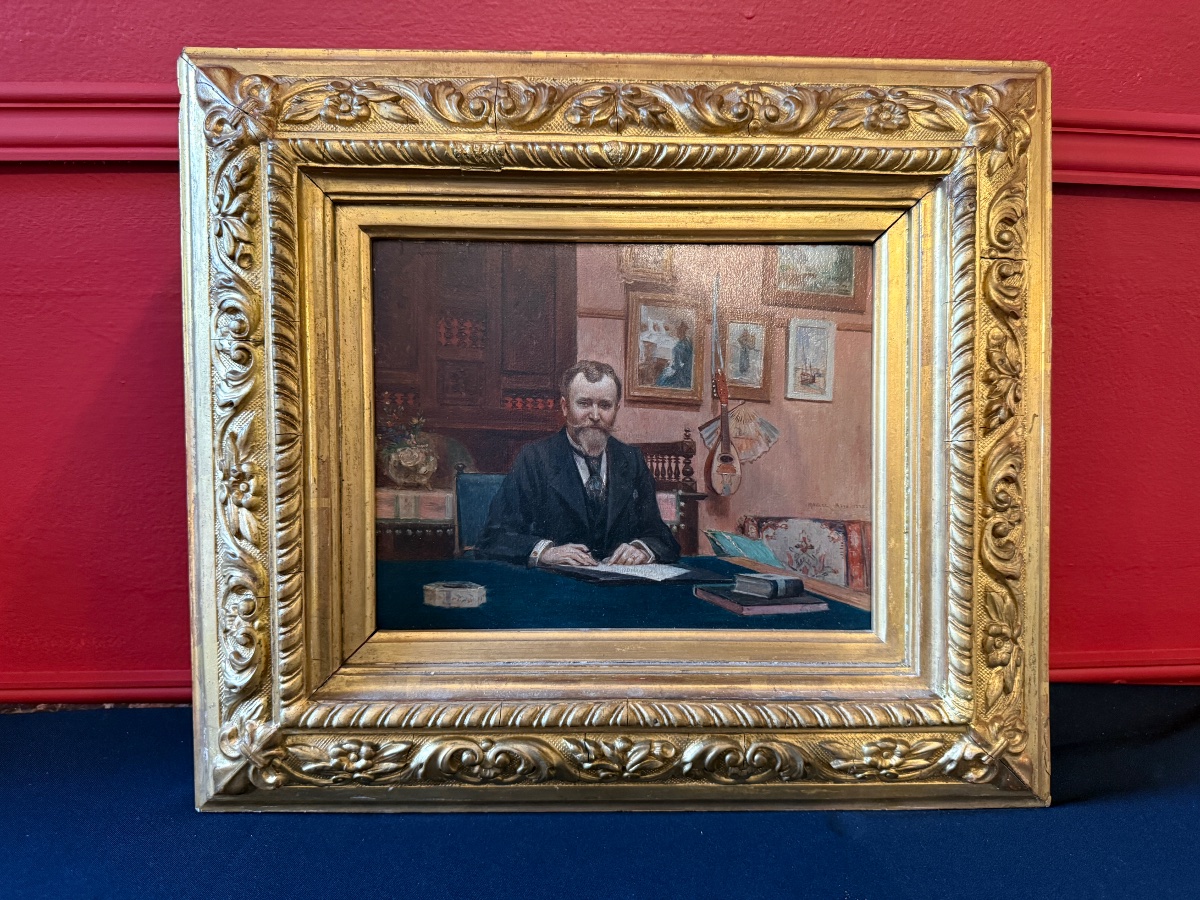 Marcel Meys (1886–1972) — Portrait de Maurice Meys à son bureau – Image 3